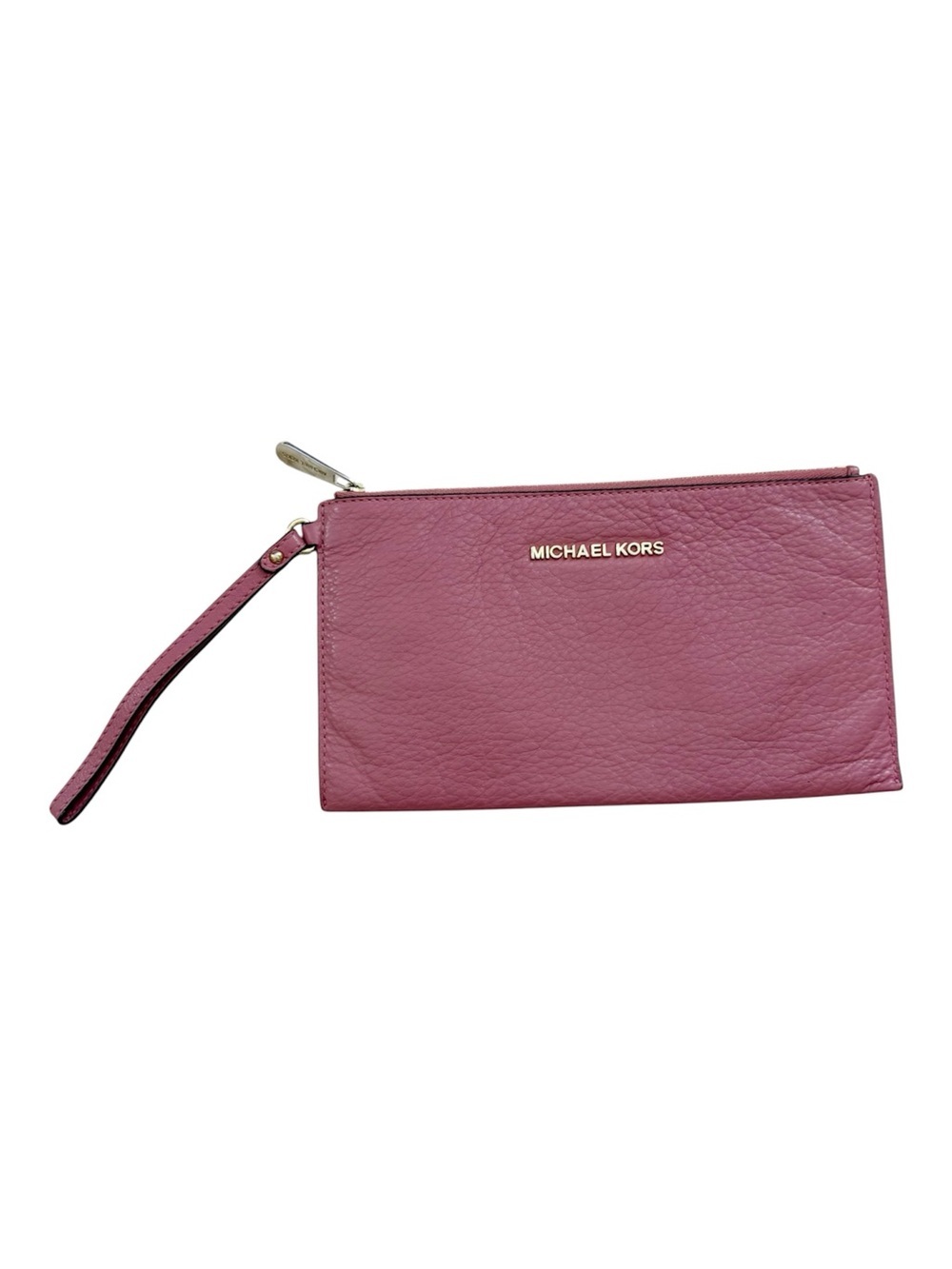 Michael Kors Rose Pink Pebbled Leather Wristlet